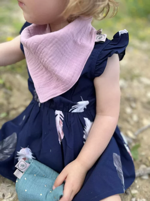 bavoir bandana gaze de coton