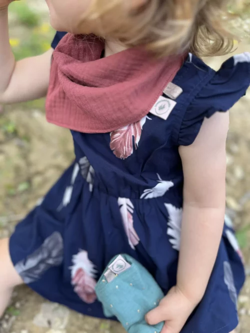 bavoir bandana gaze de coton