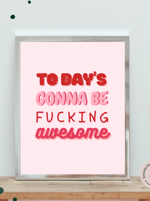 Illustration print rose