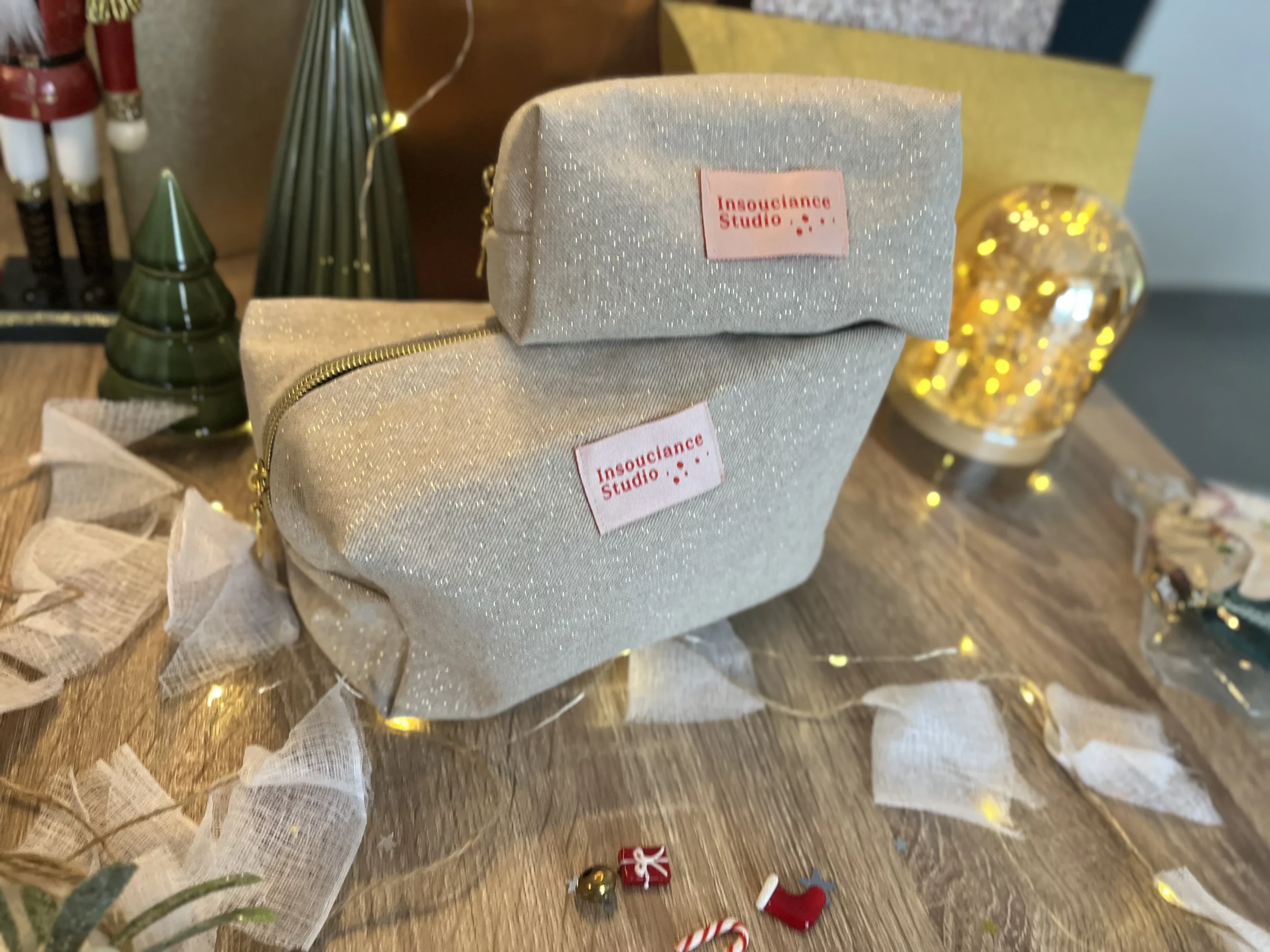 Trousses de toilette pailletée